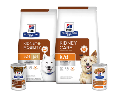Prescription Diet Kidney care dog food range